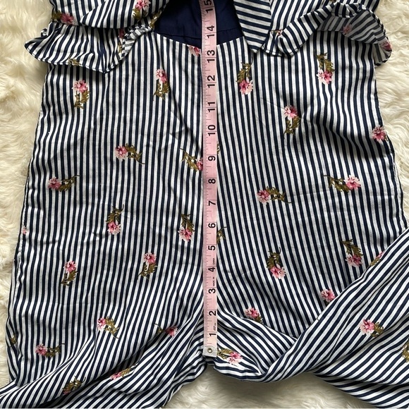 Privacy Please Navy and White Patterned Jumpsuit - Picture 9 of 12